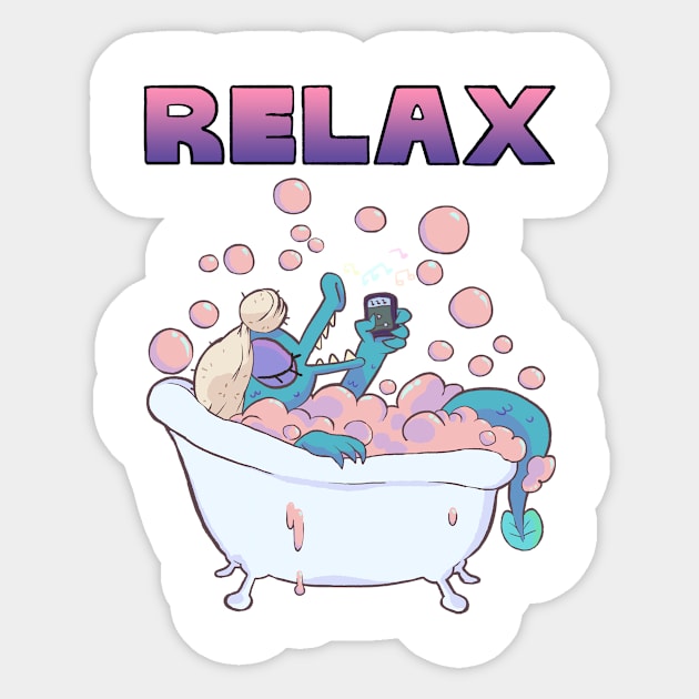 RELAX 04 Sticker by bigfatbugbites